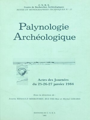 cover image of Palynologie archéologique